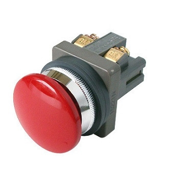 Mushroom Head Push button, ABN3 Series, 30mm, Idec