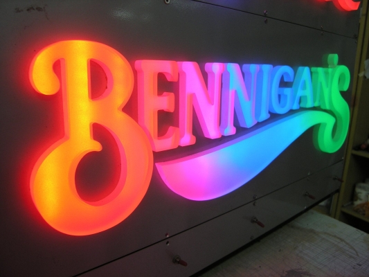 3D Lettering acrylic box up with LED light