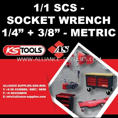 KS TOOLS 1/1 SCS - Socket Wrench 1/4" + 3/8" - Metric