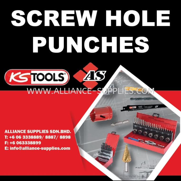 KS TOOLS Screw Hole Punches KS TOOLS Screw Hole Punches KS TOOLS Cutting Tools KS TOOLS