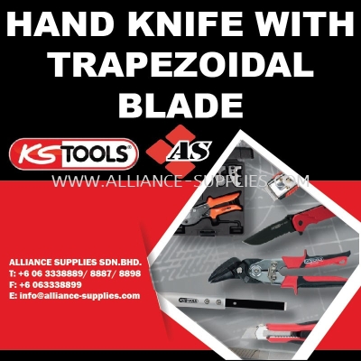 KS TOOLS Hand Knife with Trapezoidal Blade