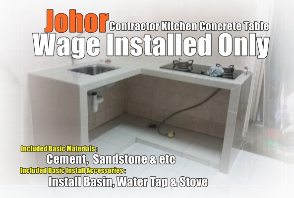 Johor Johor Bahru Kitchen Concrete Table - Workmanship Only