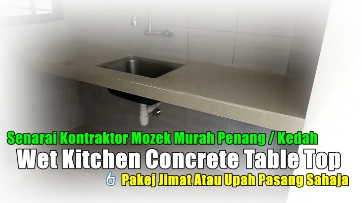 Kitchen Concrete Table - Workmanship Only - Skudai