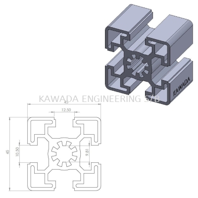 Aluminium Profile 45 X 45 