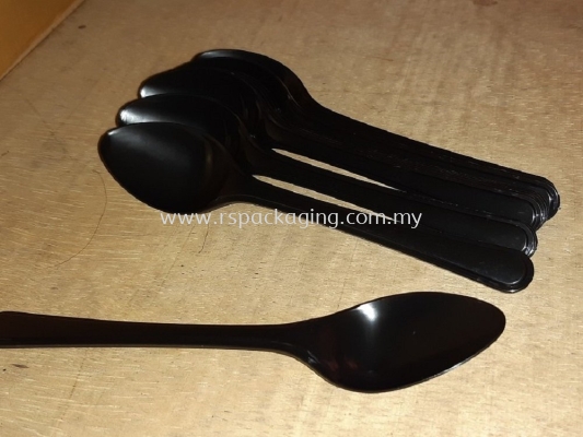 Luxury Plastic Black Spoon (2,000 PCS)