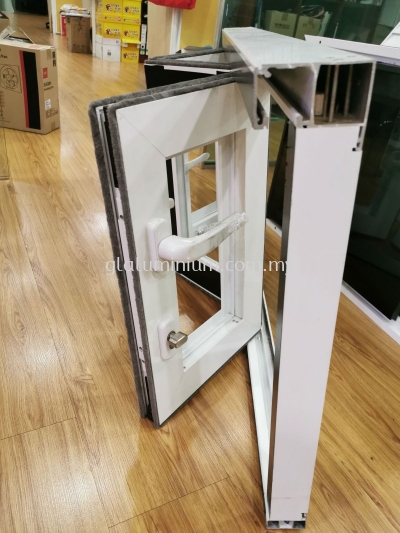 folding door aluminium p/c white 