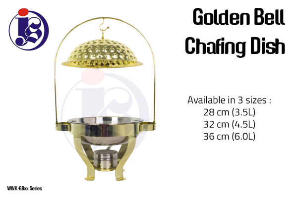 Golden Bell Chafing Dish 28CM / 32CM / 36CM