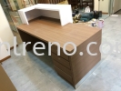 Customize Cashier counter Reception Counter in PJ Selangor Malaysia #plywood #melamine  #veneer #spray paint #laminate #customize #sliding door #glass door #swing door #built in #nyatoh #oak #aluminium door #carcass #panel #fluted panel #drawer #tv hang on panel #partition #box up #counter #cashier #shelves #open shelves Cashier Counter / Reception Counter