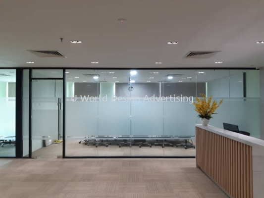 Glass Door Window Frosted Sticker for Company Office Home | Translucent Partial Semi Opaque | Manufacture Supply Design Install | Malaysia