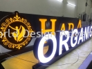 HARA ORGANIC SDN BHD 3D BOXUP LED FRONTLIT LETTERING AT SETIA ALAM, SUNSURIA SELANGOR 3D BOX UP LETTERING SIGNAGE