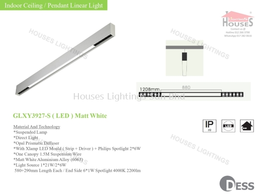 GLXY3927-S (LED) Matt White IP20