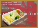 MS-1300TC BASE+LIDS (300 PCS)x2 COMPARTMENT PLASTIC CONTAINER MICROWAVEABLE PLASTIC CONTAINNER