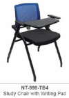 NT-999-TB4 STUDY CHAIR WITH WRITING PAD Foldable Chairs Training Chairs 