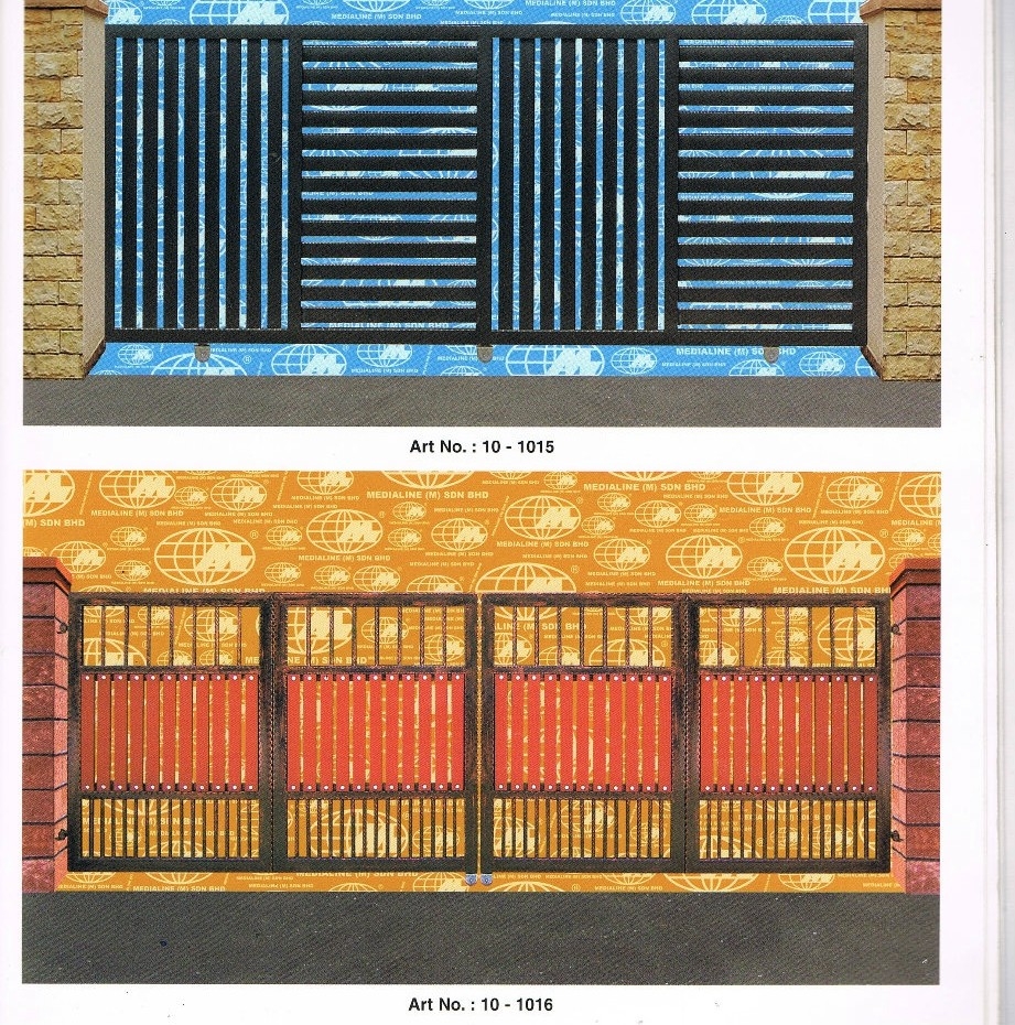 Wrought Iron Main Gate Standard Design Refer Sample2020 Main Gate Design Drawing Gate Malaysia Reference Renovation Design 