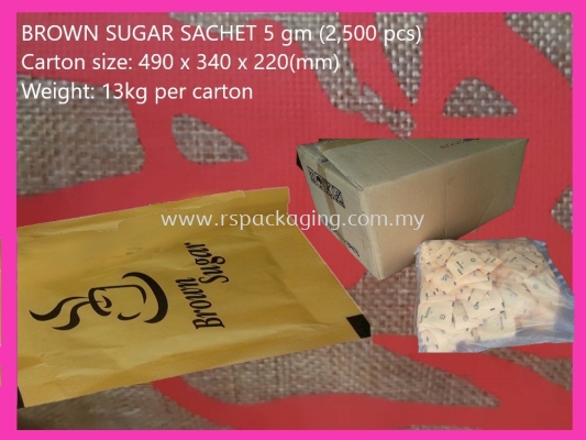 SACHET PACK BROWN SUGAR 5g (2500 PCS)x2