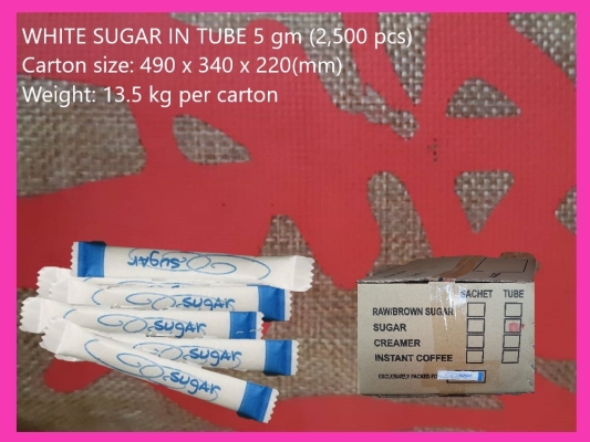 TUBE PACKING WHITE SUGAR 5g (2500 PCS)x2