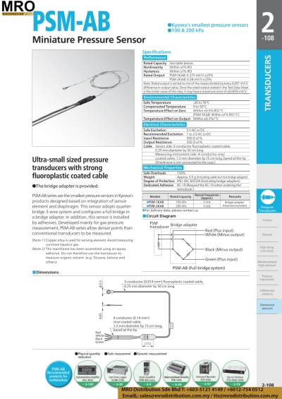 Miniature Pressure Sensor PSM-AB