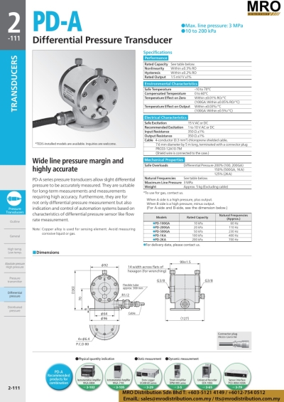 Differentiate Pressure Transducer PD-A