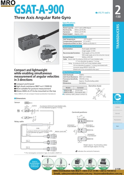 Three Axis Angular Rate Gyro GSAT-A-900