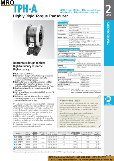 Highly Rigid Torque Transducer TPH-A