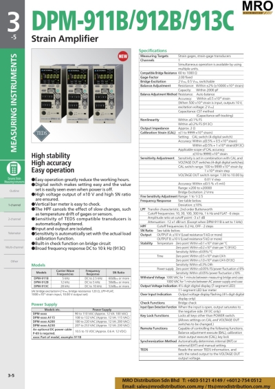 Strain Amplifier DPM-911B/912B/913C