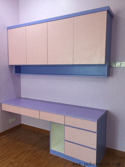 Children Study Table & Top Bookshelf Design Negeri Sembilan 