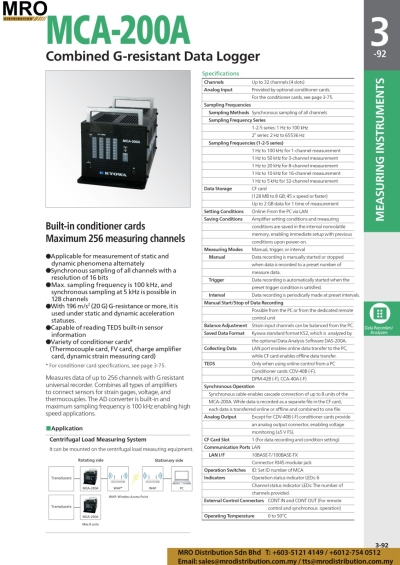 Combined G-resistant Data Logger MCA-200A