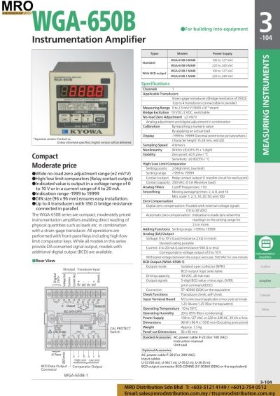 Instrumentation Amplifier WGA-650B