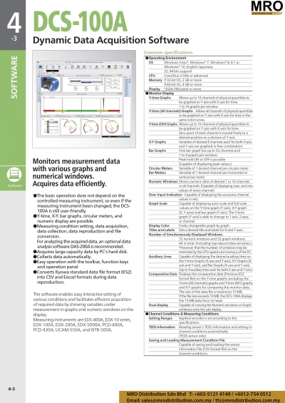 Dynamic Data Acquisition Software DCS-100A