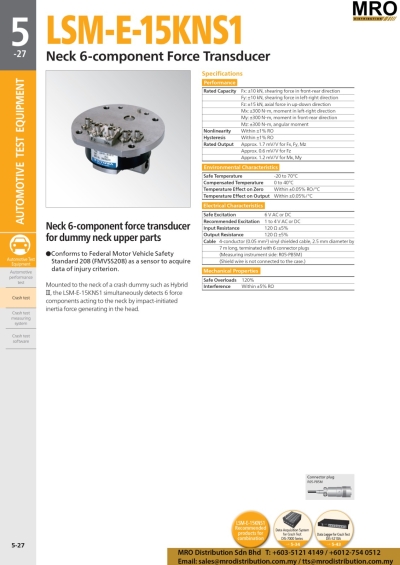 Neck 6-component Force Transducer LSM-E-15KNS1