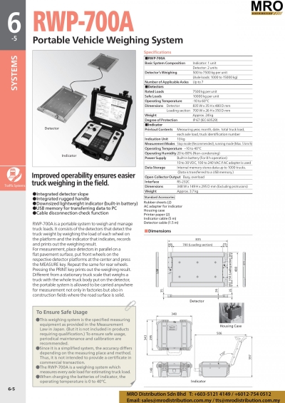 Portable Vehicle Weighing System RWP-700A