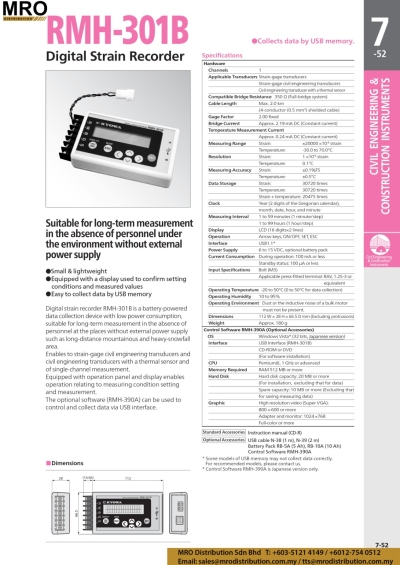 Digital Straim Recorder RMH-301B