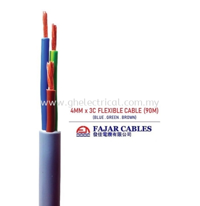 Fajar 0.5mm-6mm X 3core Flexible Cable 