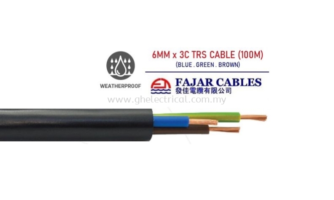 Fajar 0.75mm-6mm X 3c Trs Cable 