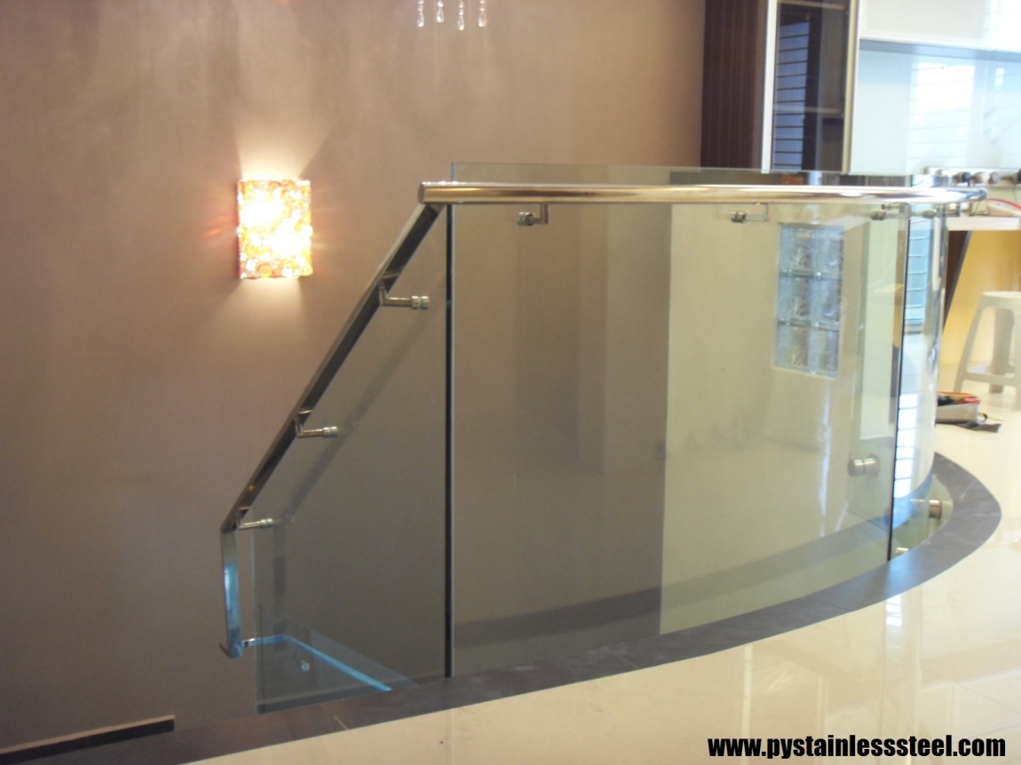 Staircase handrill With Glass - Selangor Kajang  Staircase Handrail Staircase Malaysia Reference Renovation Design 