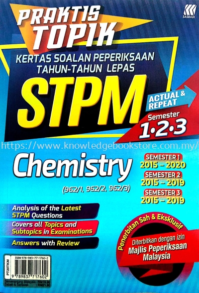 PRAKTIS TOPIK KSPTL STPM CHEMISTRY SEMESTER 1.2.3