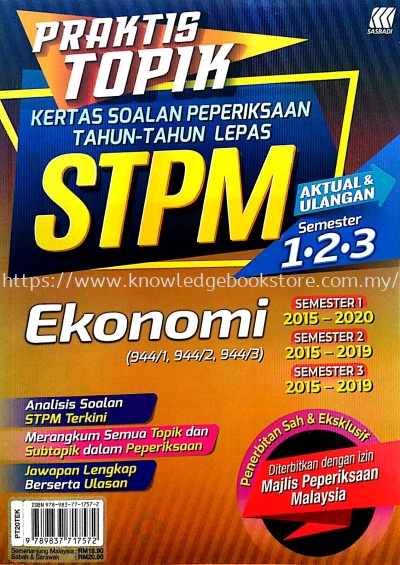 PRAKTIS TOPIK KSPTL STPM EKONOMI SEMESTER 1.2.3