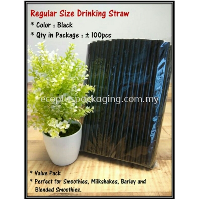 Straight Straw (Black) 