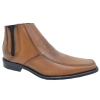 MEN SINGLE ZIP LEATHER SHOE (MM 6173-BN) (SNE.X) Men Shoes