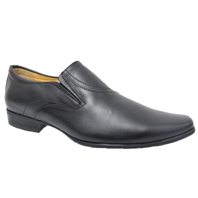 MEN SLIP ON LEATHER SHOE (MM 6247-BK) (SET.X)