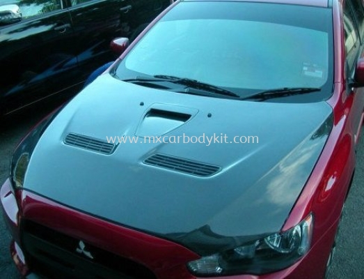 MITSUBISHI LANCER EVO X (V1) FRONT BONNET CARBON FIBRE 