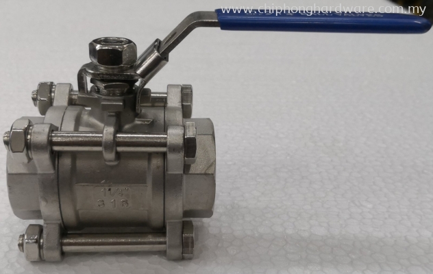 Stainless Steel Ball Valve 3-Pcs Body Full Bore