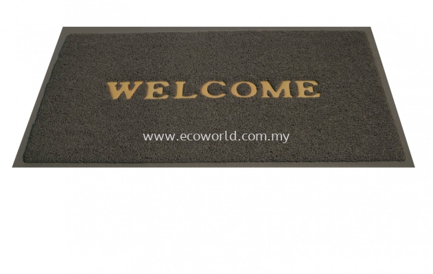 Standard Coil Mat With Welcome-Grey