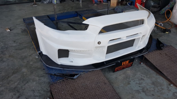 2008 2009 2010 2011 2012 2013 2014 2015 mitsubishi lancer front bumper varis v3 style for lancer replace upgrade performance look frp material brand new set