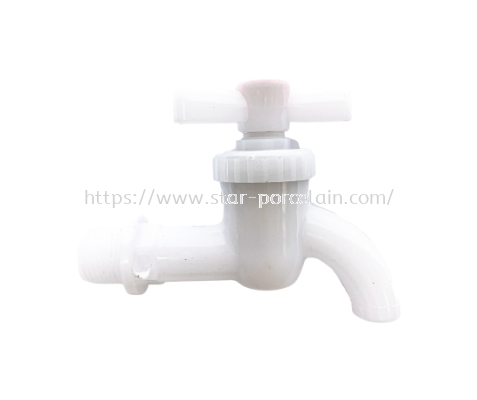 0015 WHITE PLASTIC WATER TAP