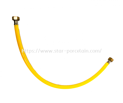 10" YELLOW FLEXIBLE HOSE W/BRASS PART