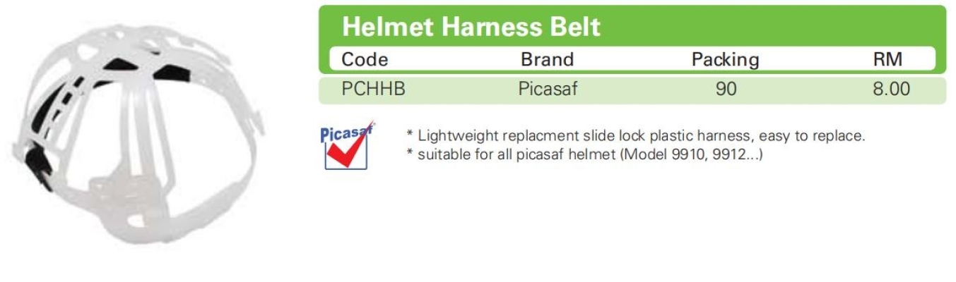 Picasaf Helmet Harness Belt - Slide Lock