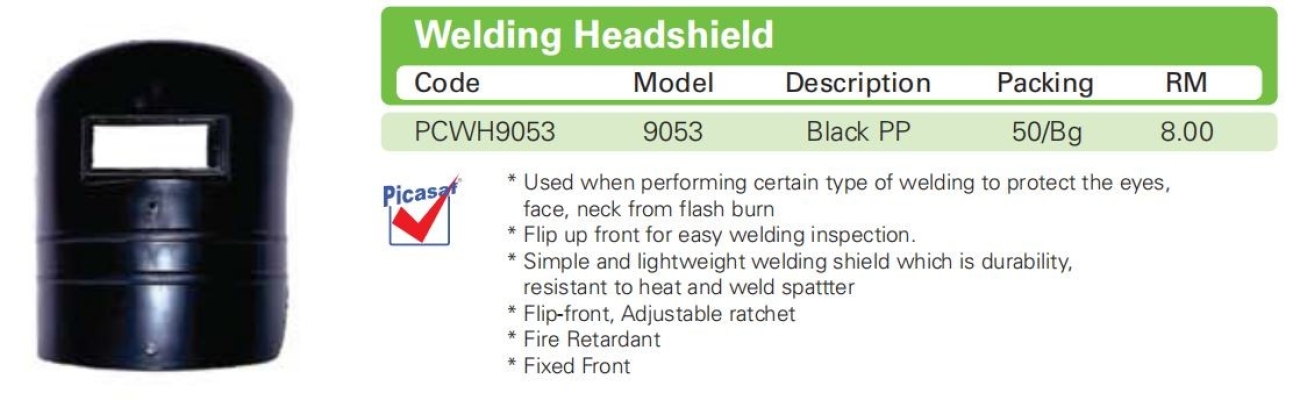 9053 Welding Headshield