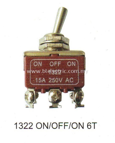 Plasma Toggle Switch 1322 On/Off/On 6T