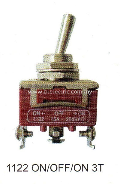 Plasma Toggle Switch 1122 On/Off/On 3T